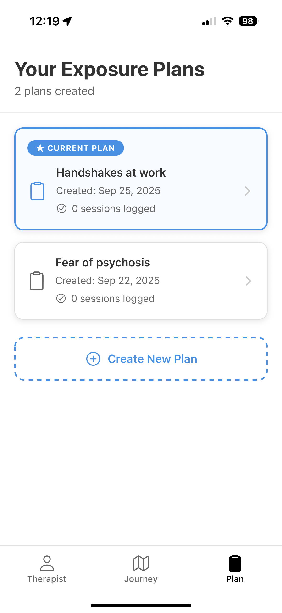 Exposure planning screenshot